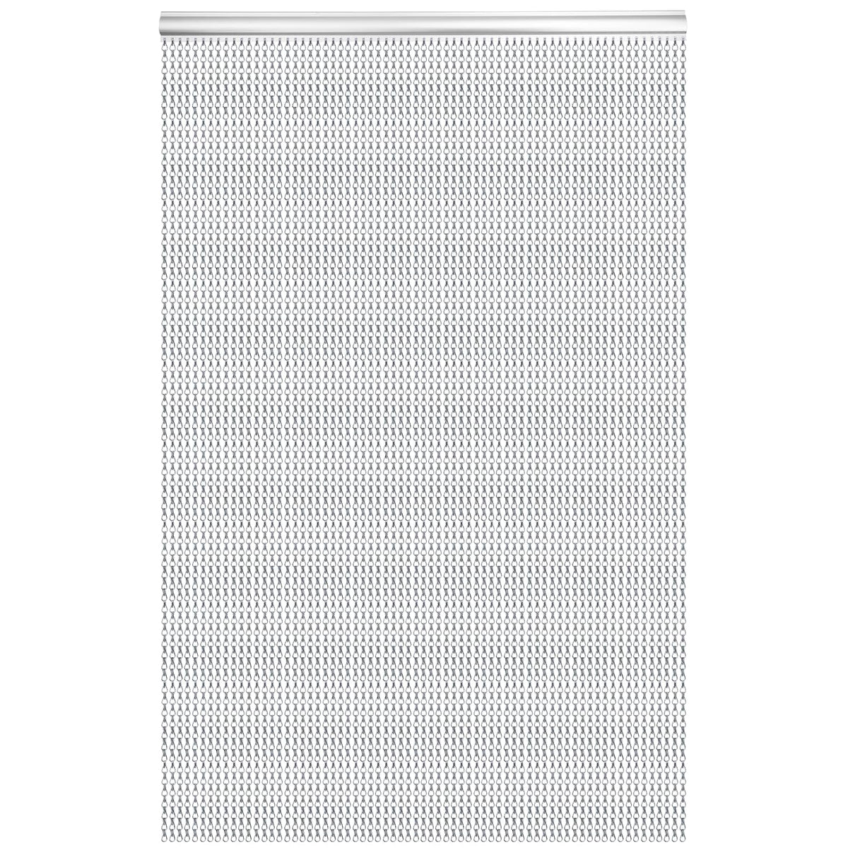 Aluminium Chain Fly Screen 90x200cm Door Curtain Silver Grey Insect Pest Control