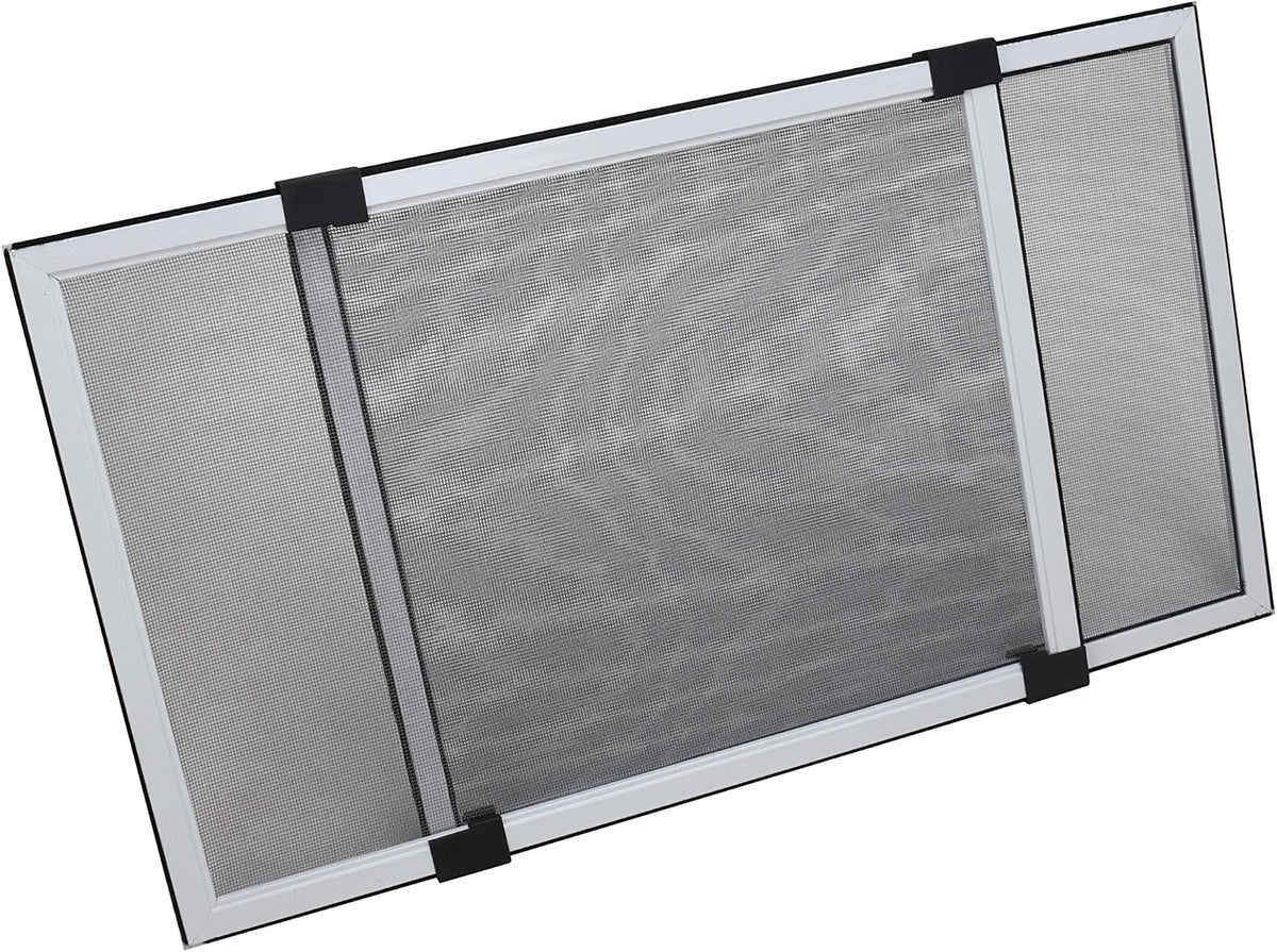 Adjustable Window Screen 50x70-132cm Aluminum Anti Mosquito Mesh White Flyzzz