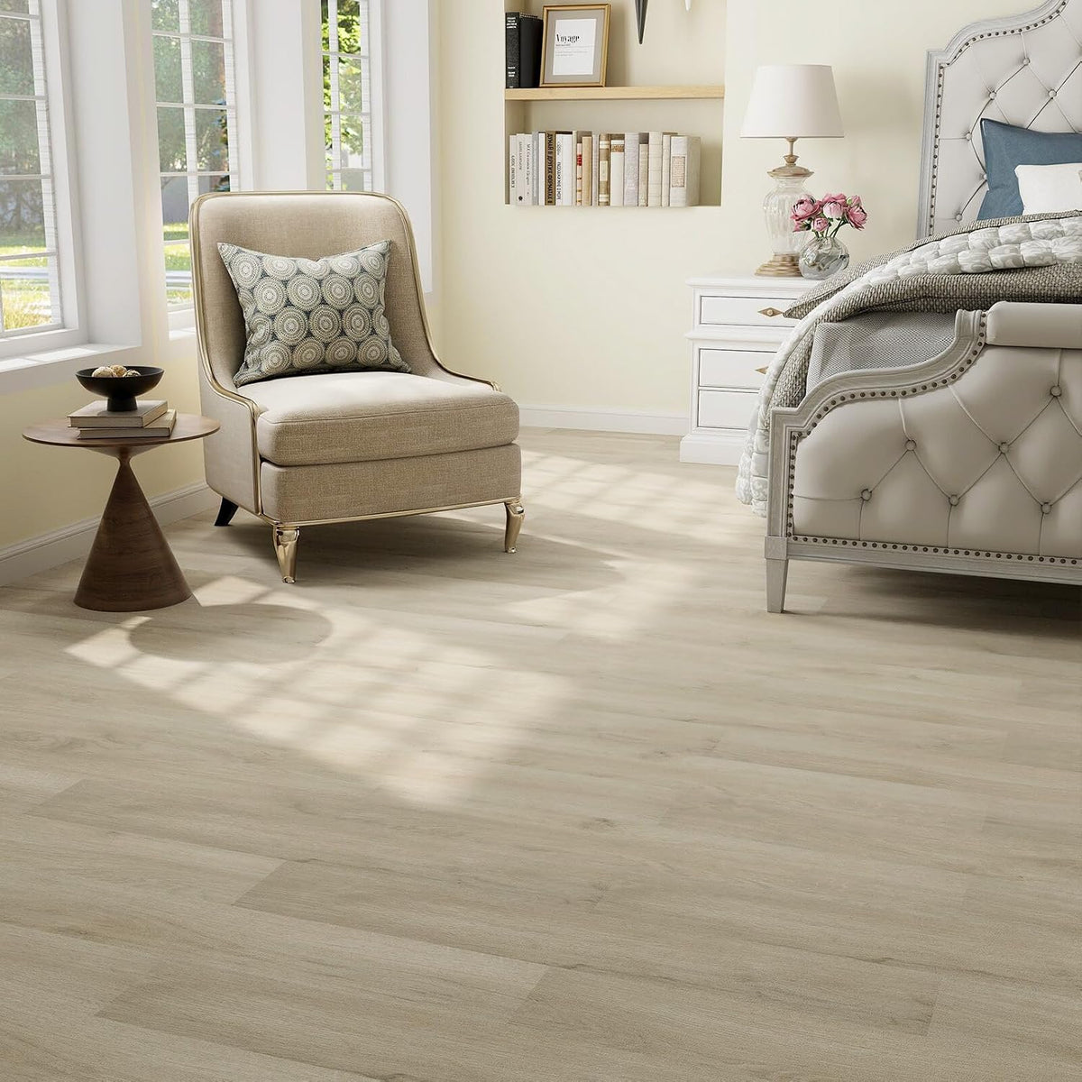 Peel Stick Vinyl Flooring Planks 36 Pack Natural Wood Waterproof 5㎡ Mysflosy