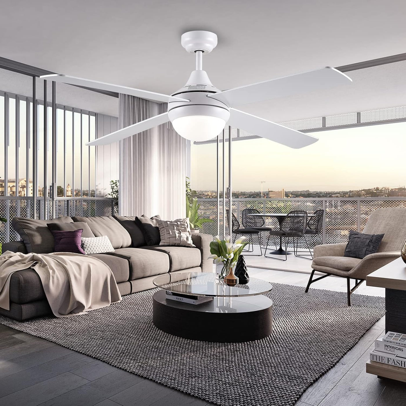 Ceiling Fan With Lights 48 Inch Remote Reversible Dimmable CJOY