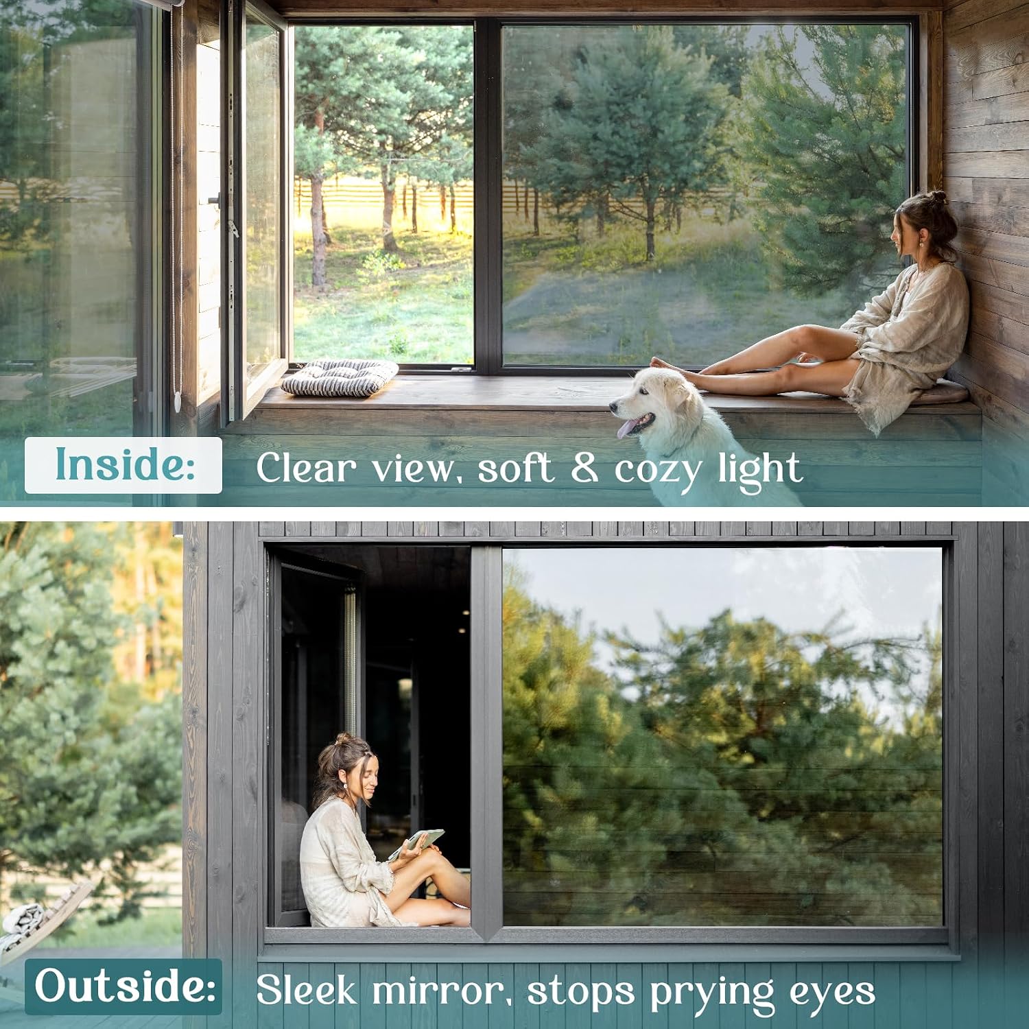 Heat Reflective Window Film Privacy 90x400cm Silver UV Sun Control Glass Haton