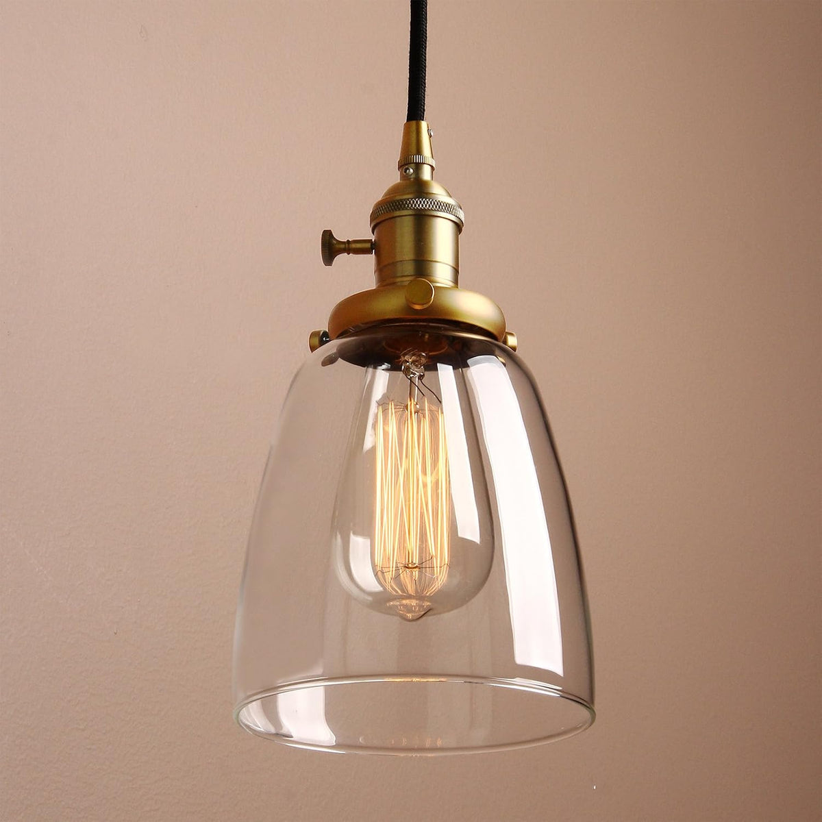 Industrial Pendant Light 3 Light Clear Glass Globe Vintage Bar Loft PathsOn Lamp