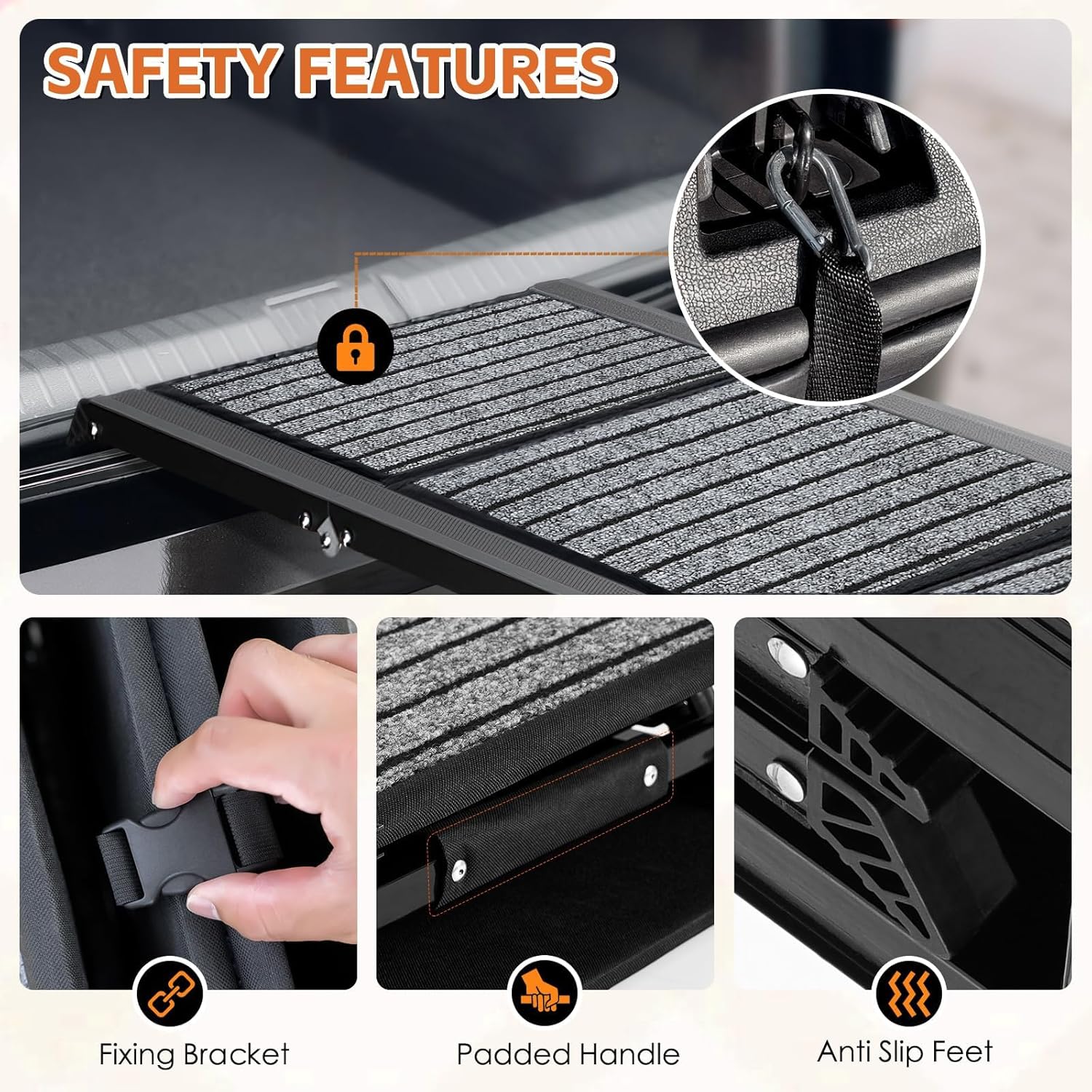 Dog Ramp 170cm Foldable Non Slip Car SUV Truck Ramp 113kg Large Dogs Portable