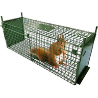 Humane Live Animal Trap 100x29x30cm Double Door Foldable Metal Cage ARIFARO