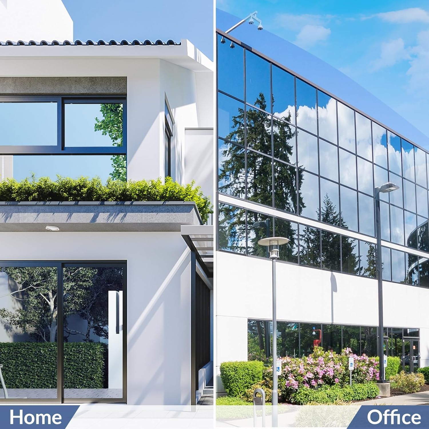 Heat Reflective Window Film Privacy 75x400cm Silver UV Sun Control rabbitgoo