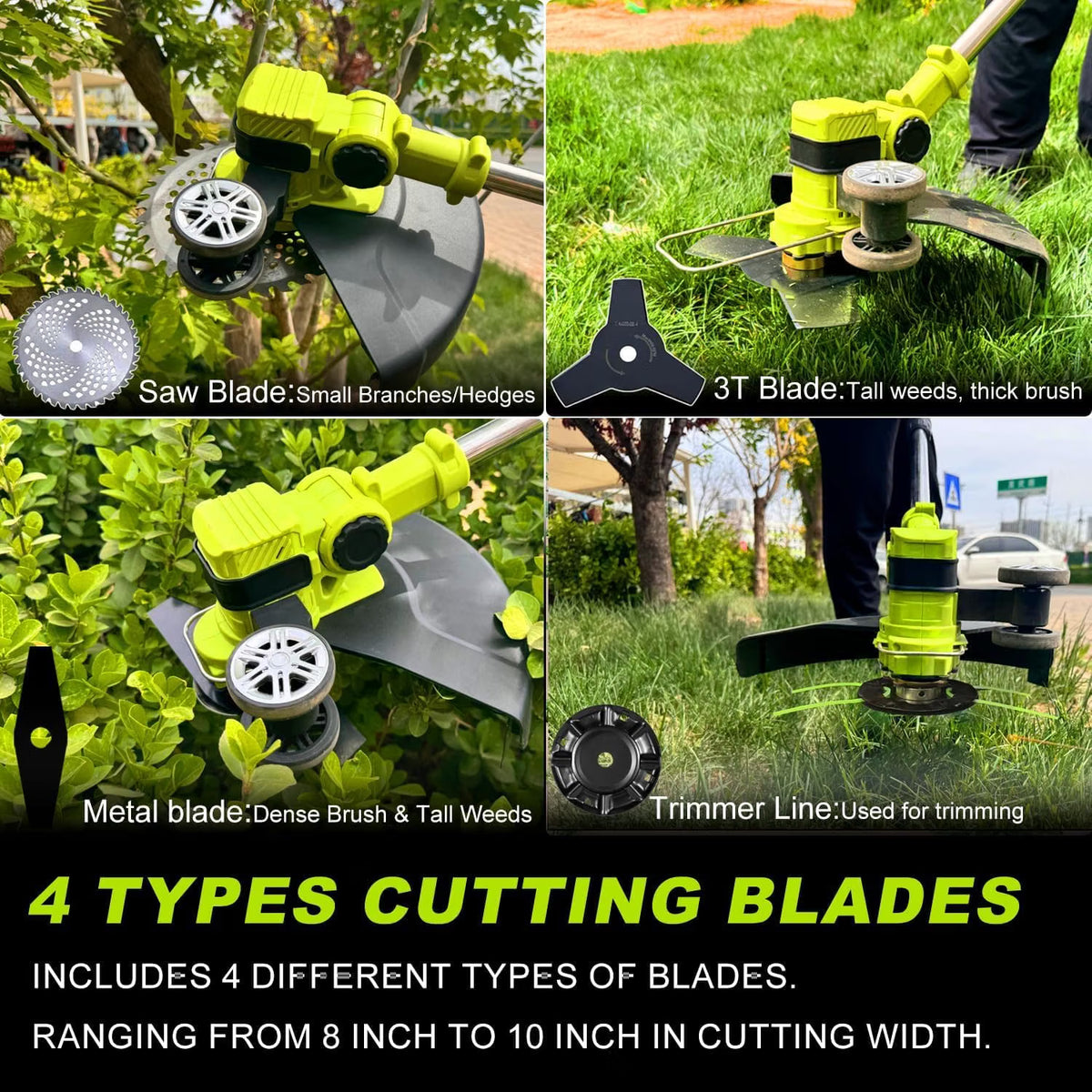 Cordless Strimmer 21V Brushless 30cm Grass Trimmer 2x3.0Ah Batteries Edge Cutter