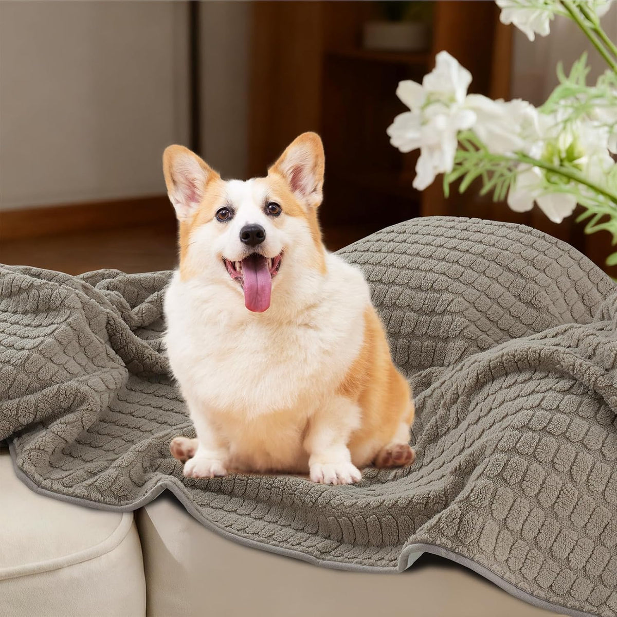 Waterproof Dog Blanket 127x152cm Reversible Washable Sofa Cover H.Versailtex