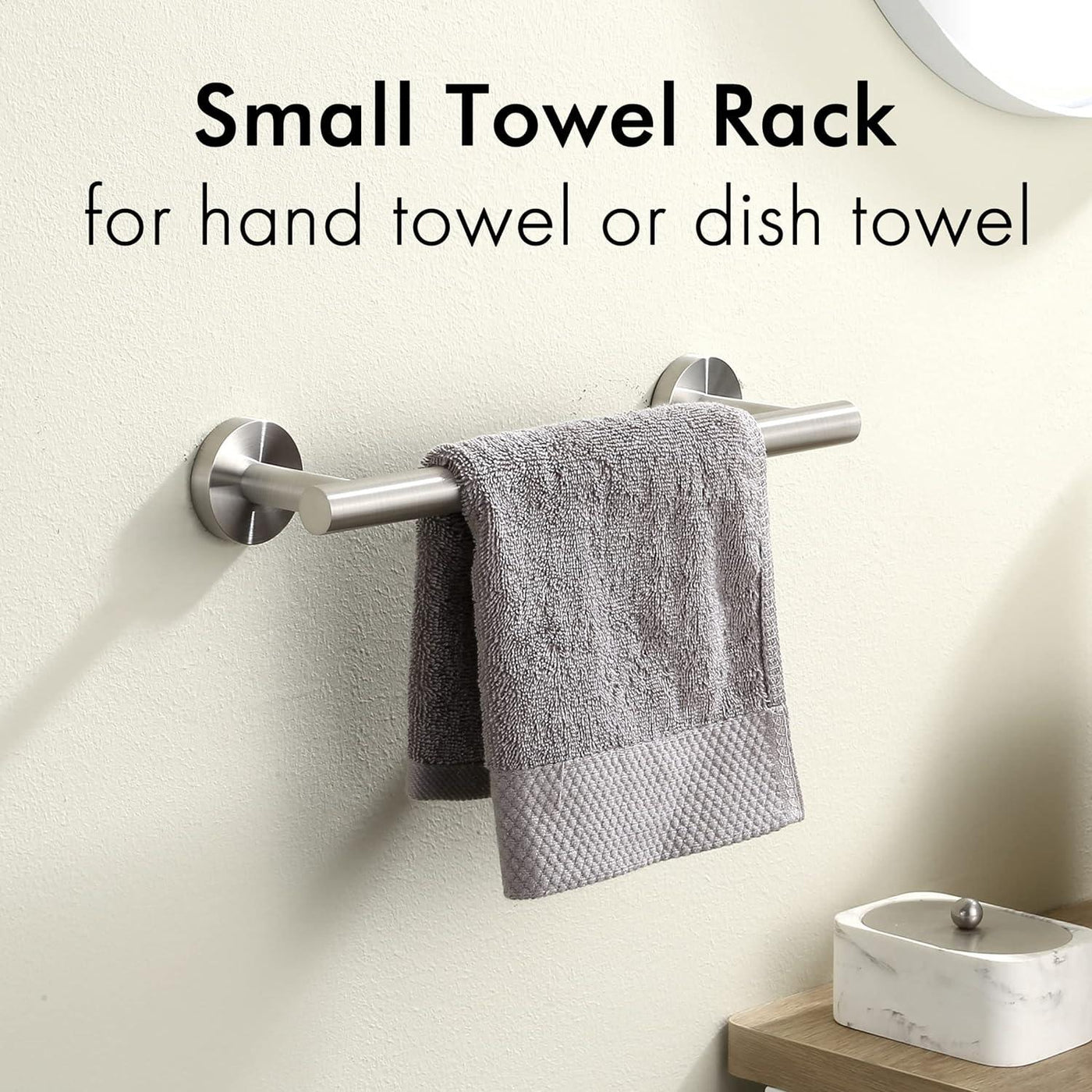 KES Towel Rail Wall Mounted Towel Holder Small Towel Rail 30CM Brushed - Massive Discounts