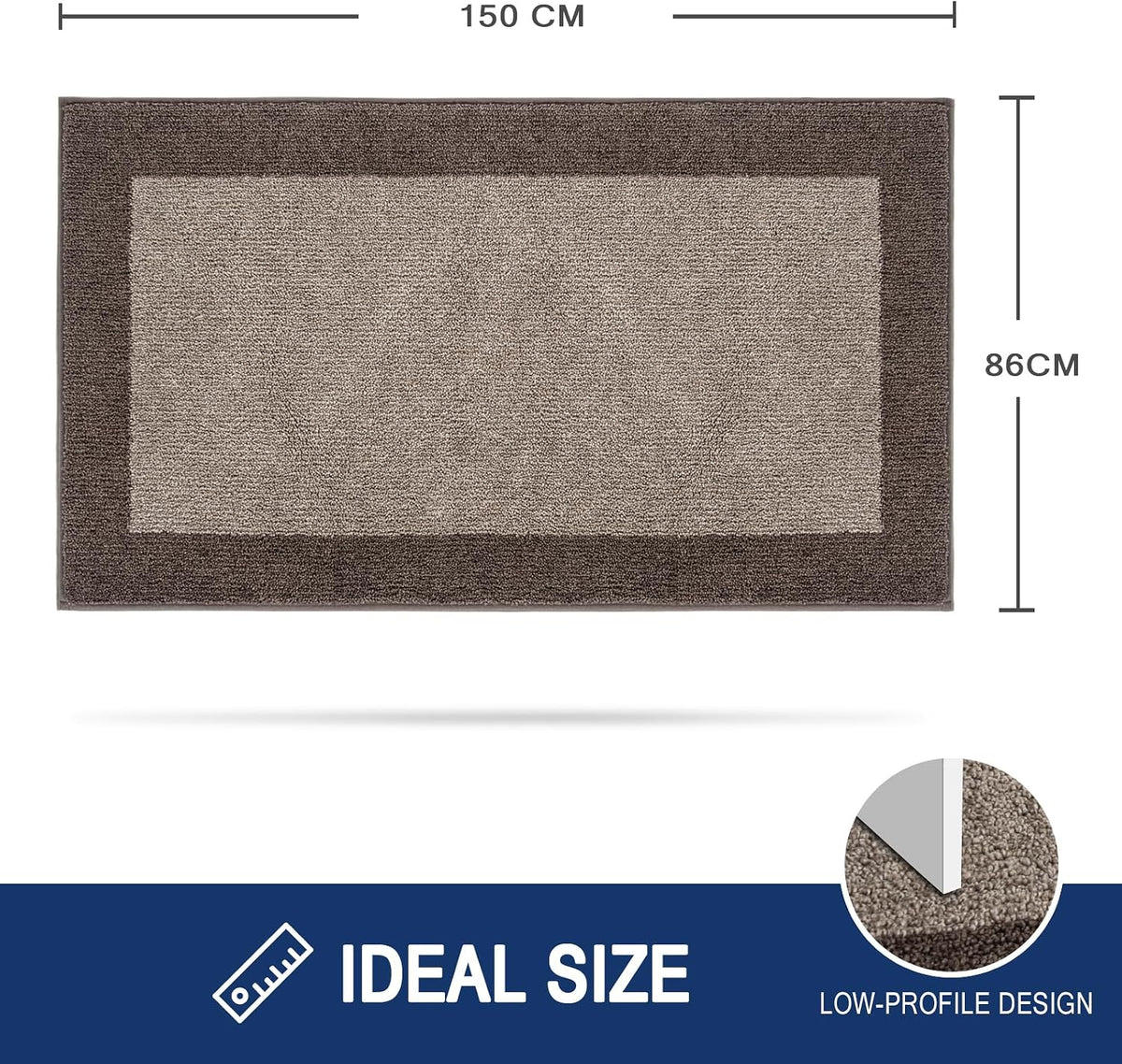 Indoor Door Mat 86x150cm Dirt Trapper Non Slip Washable Dog Rug FCSDETAIL