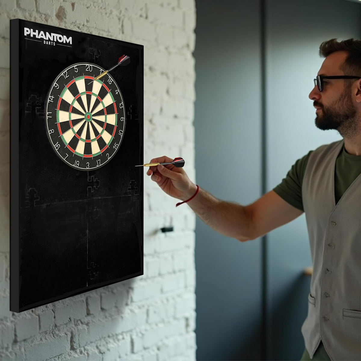 Dartboard Surround XL 105x70cm EVA Foam 6 Piece Wall Protector Felt Darts Backboard