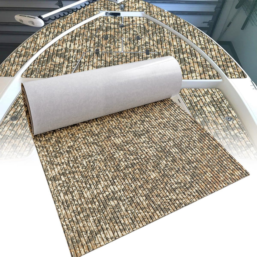 Boat Deck Flooring EVA Foam Non Slip Self Adhesive Camo Kayak Yacht 240x115CM