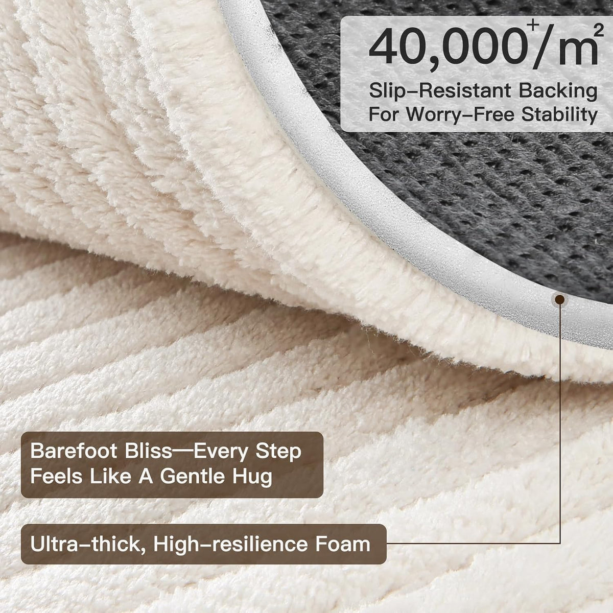 Large Rug 200x300cm Cream Soft Living Room Bedroom Carpet Extra Large Sour Lemon