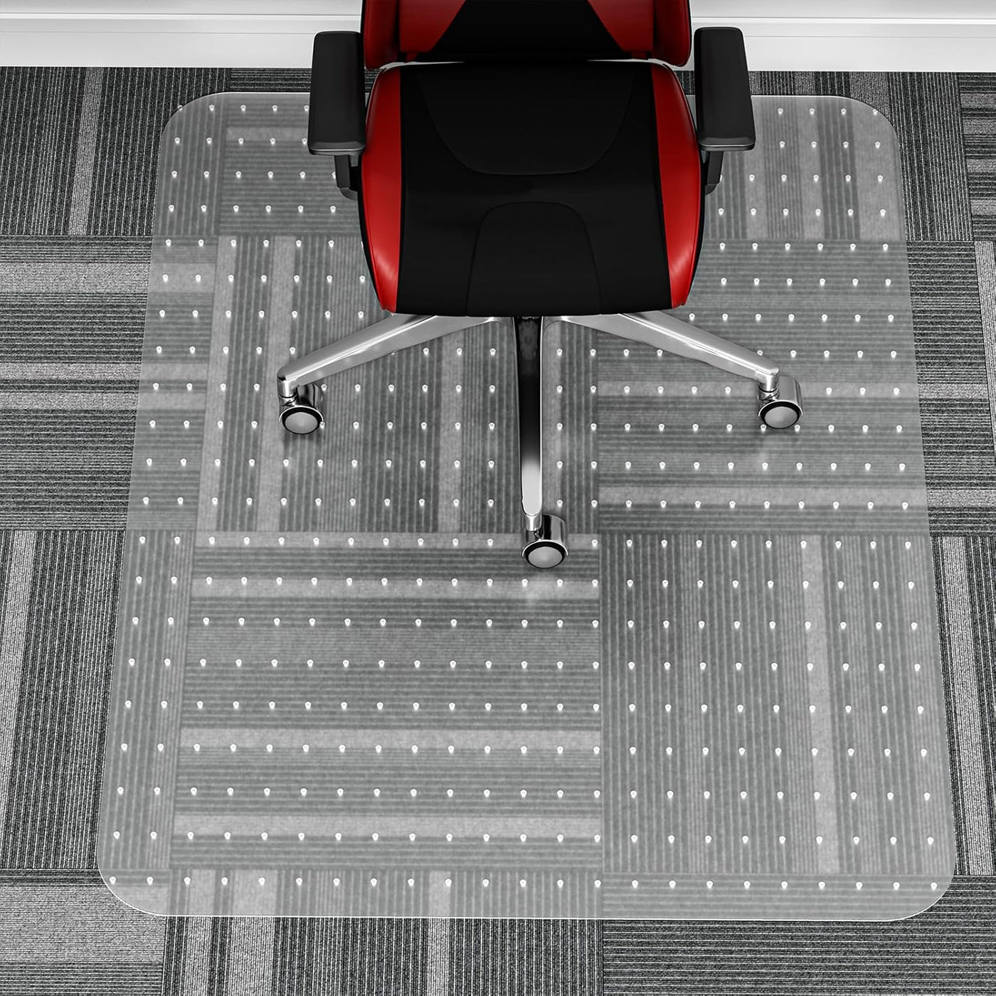 Carpet Chair Mat 117x152cm Clear PVC Floor Protector Non Slip WASJOYE