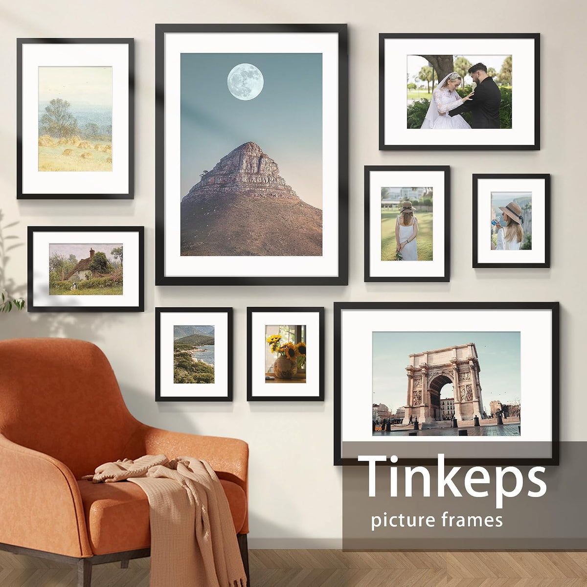 A1 Picture Frames 4 Pack Black Poster Photo Wall Display Frames Home Decor