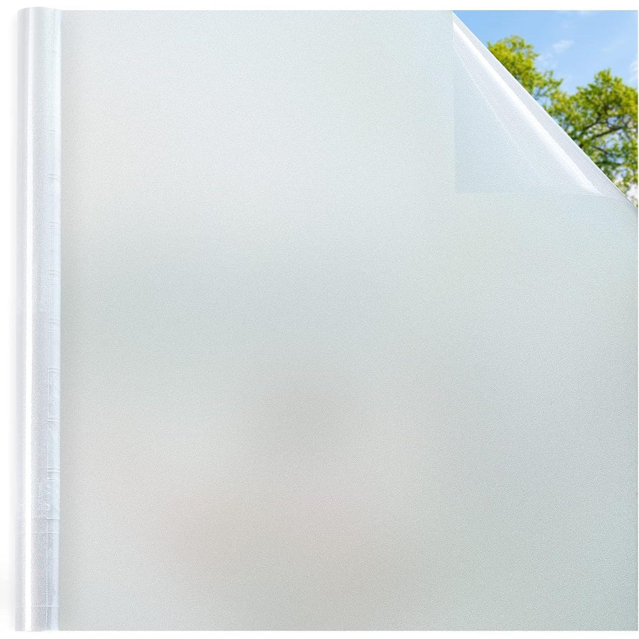 DOWELL Frosted Privacy Window Film 90x200cm, Self-Adhesive, No Residue - Massive Discounts