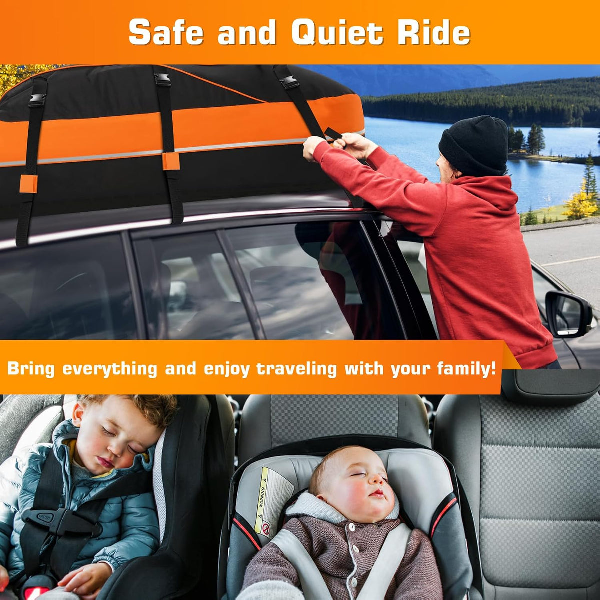 Car Roof Bag 598L Waterproof Foldable Soft Roof Box Cargo Carrier Sailnovo Travel