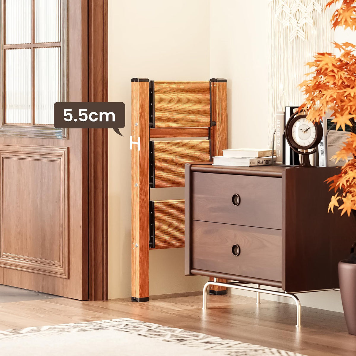 3 Step Ladder Foldable Step Stool Anti Slip Wide Pedal Home Kitchen Utility Steps