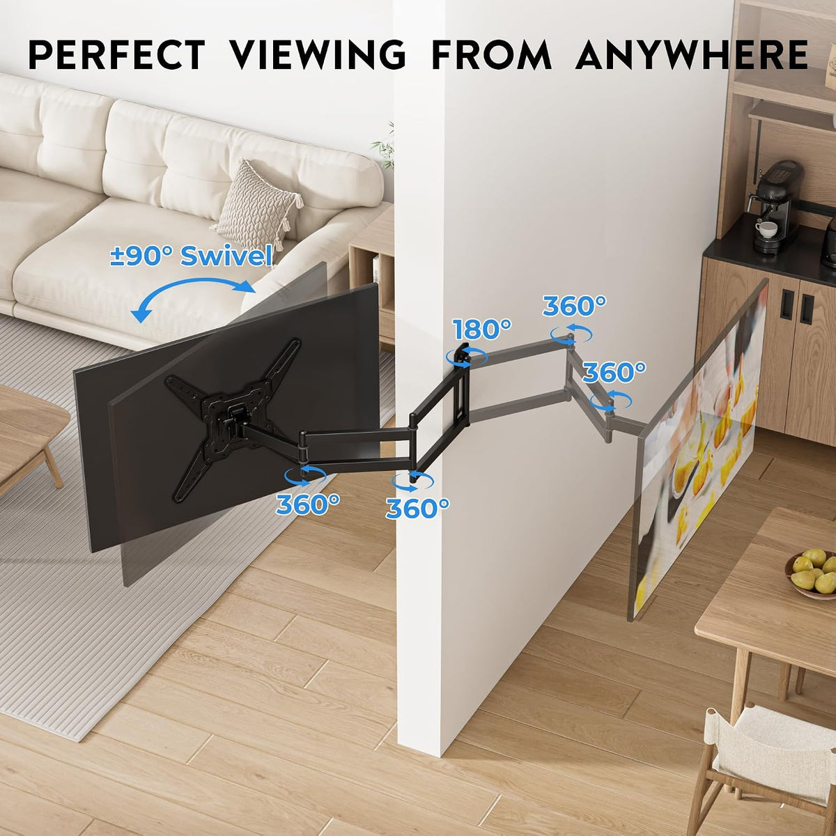 TV Wall Bracket 26-65 Inch 950mm Long Arm 35kg Full Motion Mount BONTEC Universal