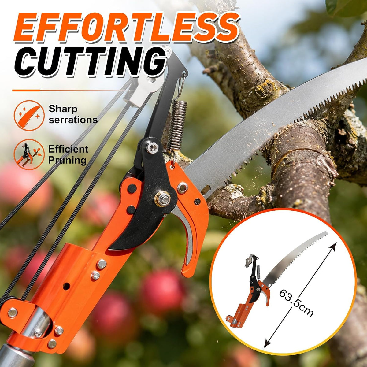 Telescopic Tree Pruner 6m Pole Saw Lopper 2 in 1 Extendable SISUPASSIE