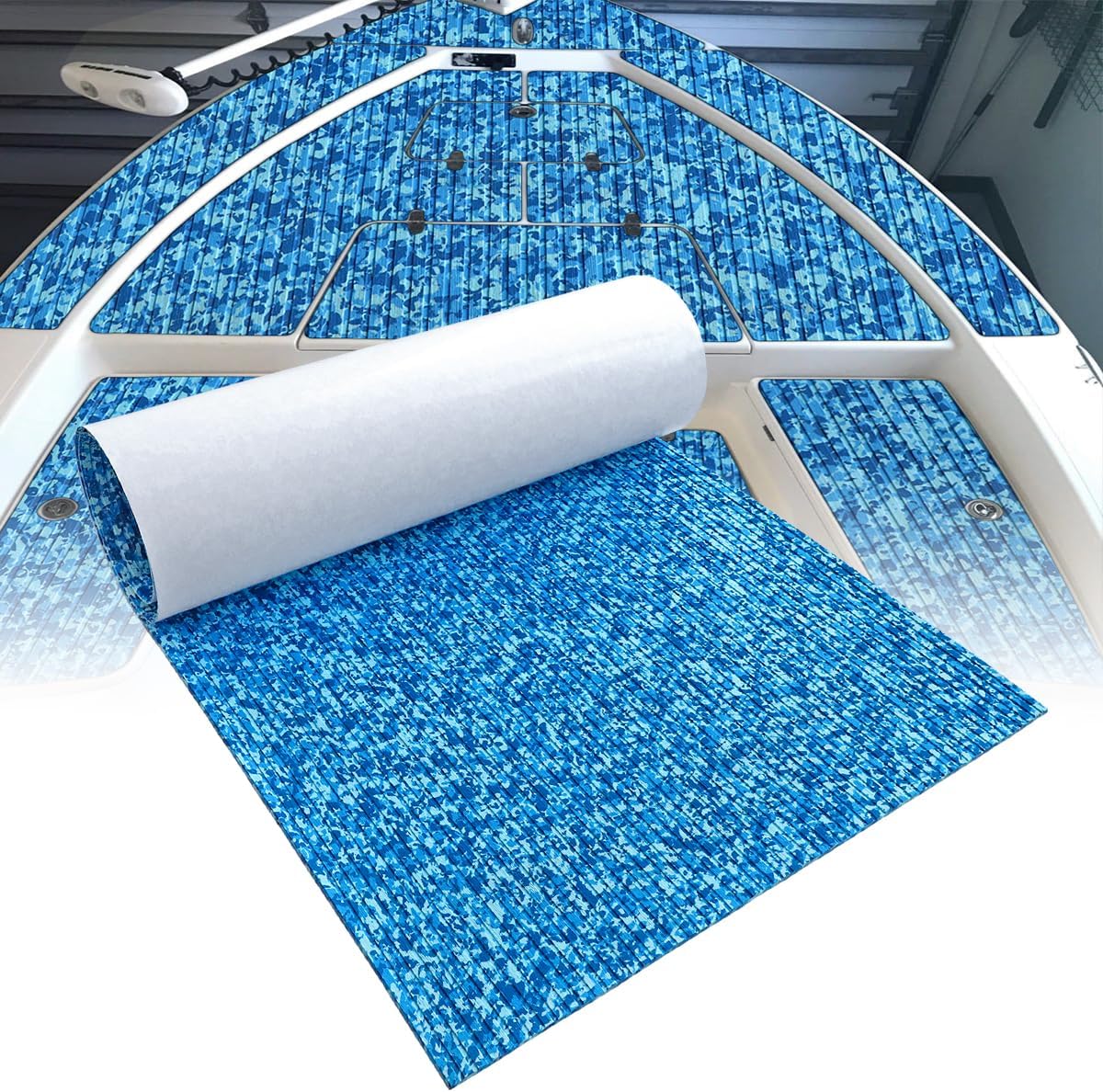 Boat Deck Flooring EVA Foam Non Slip Self Adhesive Camo Kayak Yacht 240x115CM