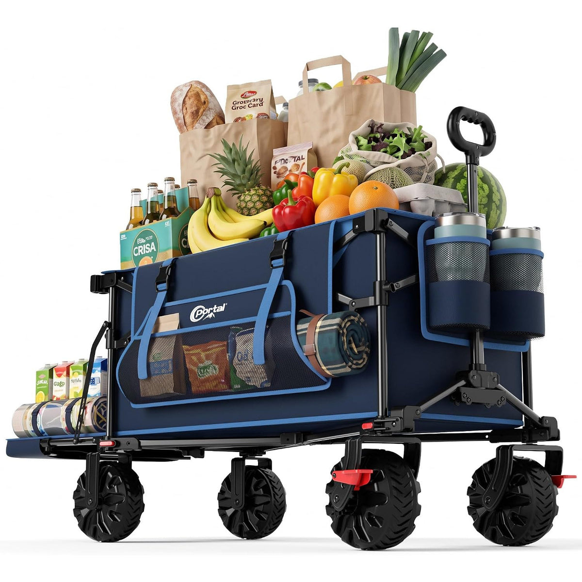 Beach Trolley 400L Heavy Duty All Terrain Wheels Foldable Wagon Portal Sand Cart