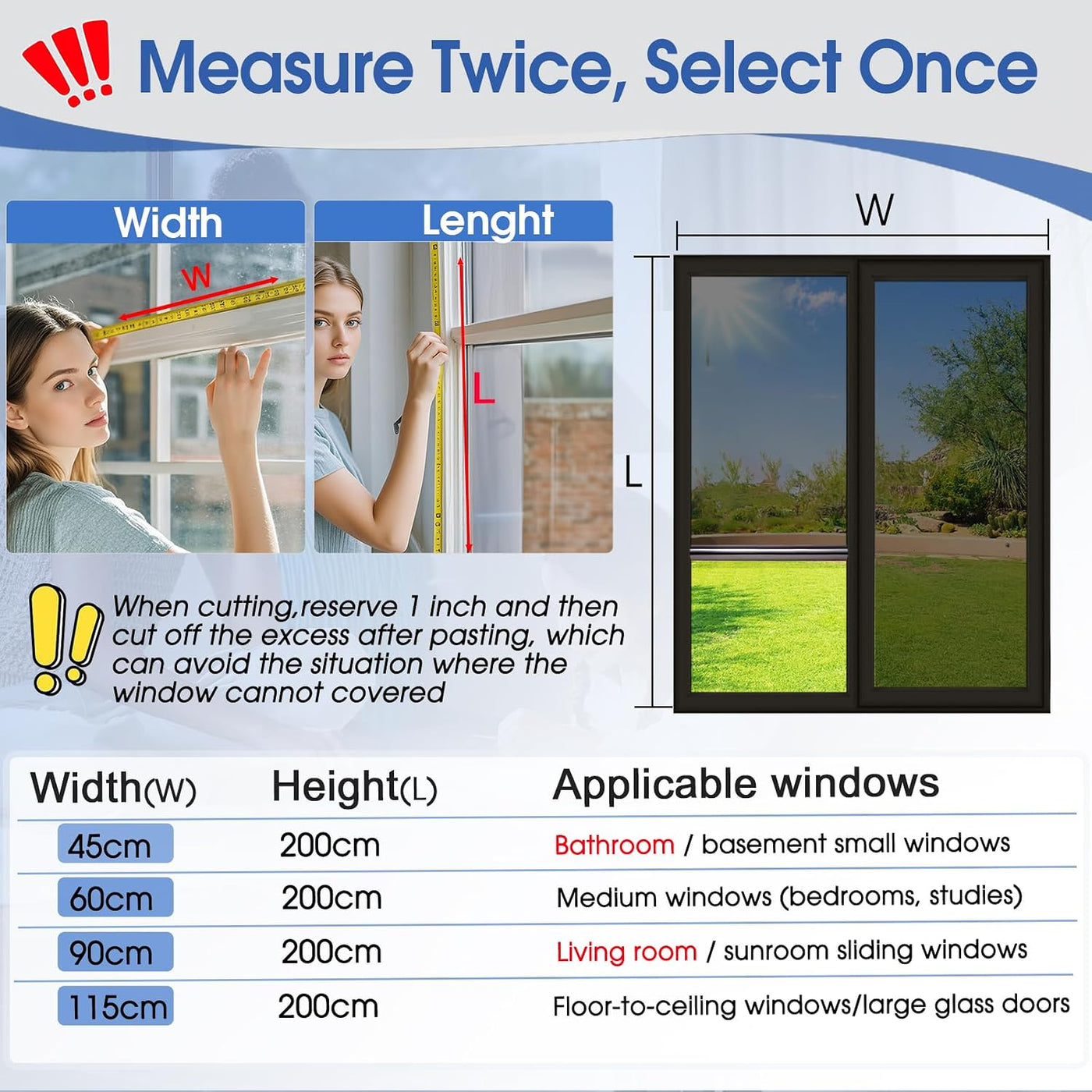 Reflective Window Film Privacy 44.5x200cm Black UV Sun Blocker Lifetree Glass