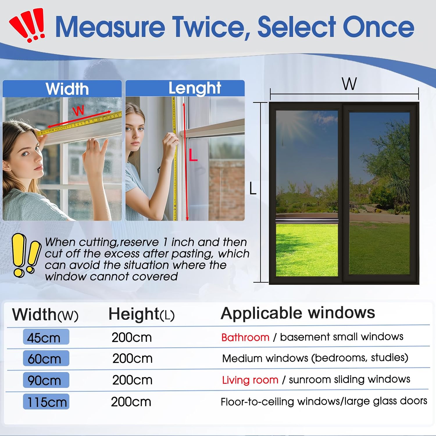 Reflective Window Film Privacy 44.5x200cm Black UV Sun Blocker Lifetree Glass