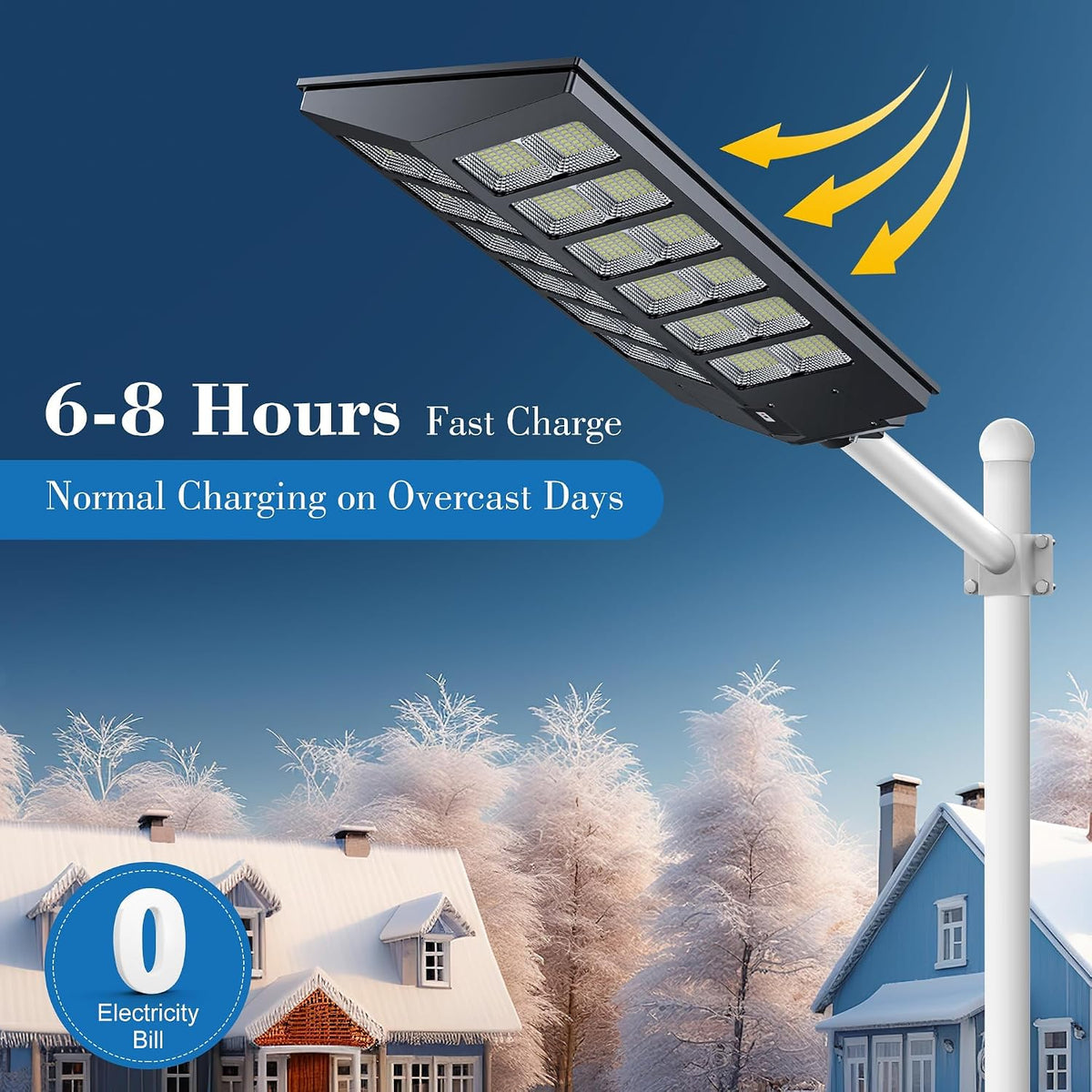 Solar Street Light 1200W 120000LM Motion Sensor Waterproof Outdoor LED Remote