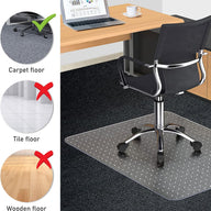 HengLiSam Office Chair Mat 120x90cm, Non-Slip, Thick PVC for Carpet Protection