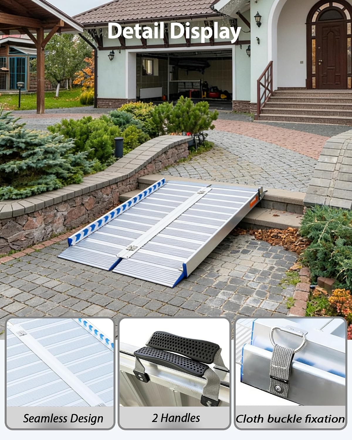 Wheelchair Ramp 3FT 91cm Portable Folding Mobility Access Ramp ANYBOY Lightweight