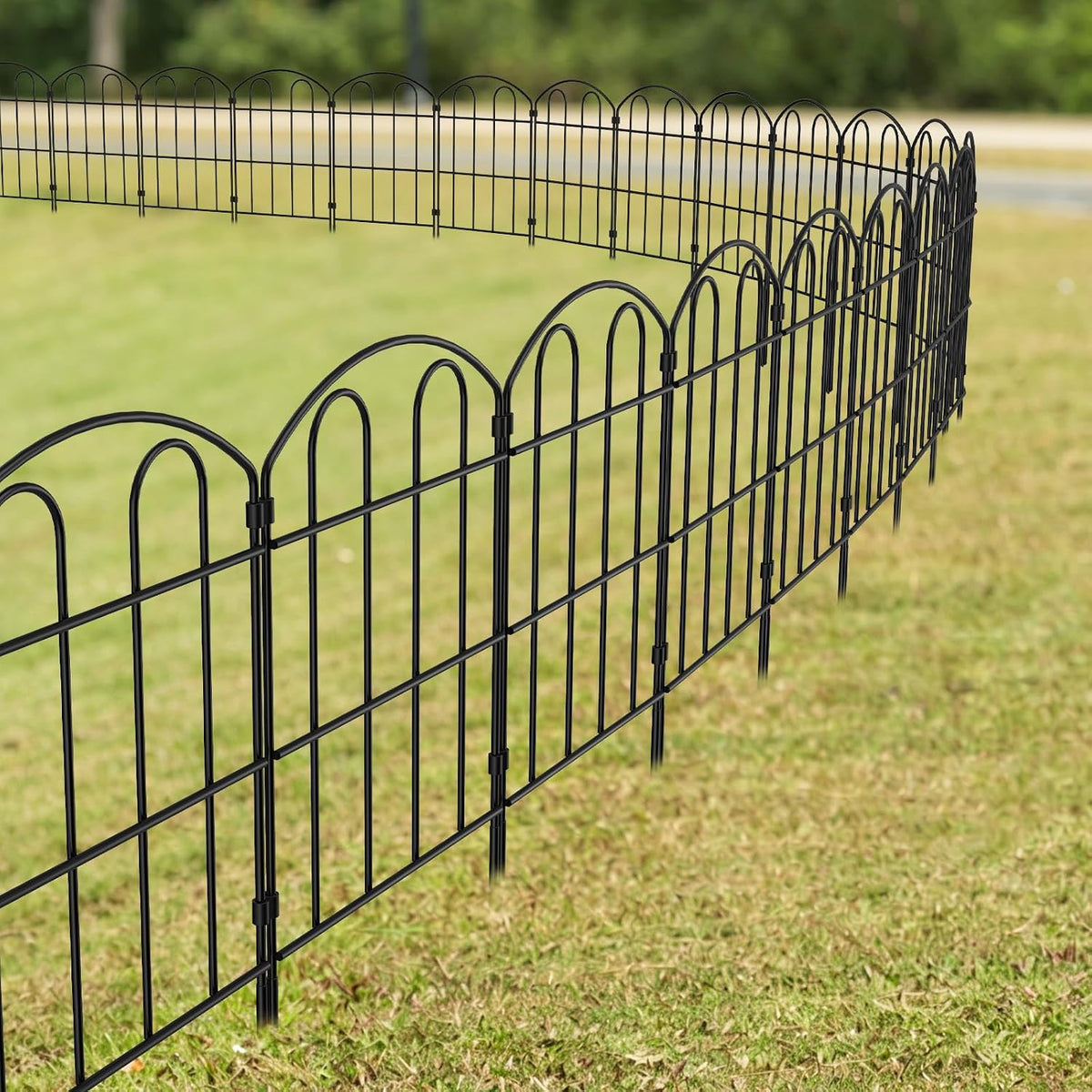 Garden Fence 10 Panels No Dig Picket Fence Outdoor Animal Barrier LIANTRAL