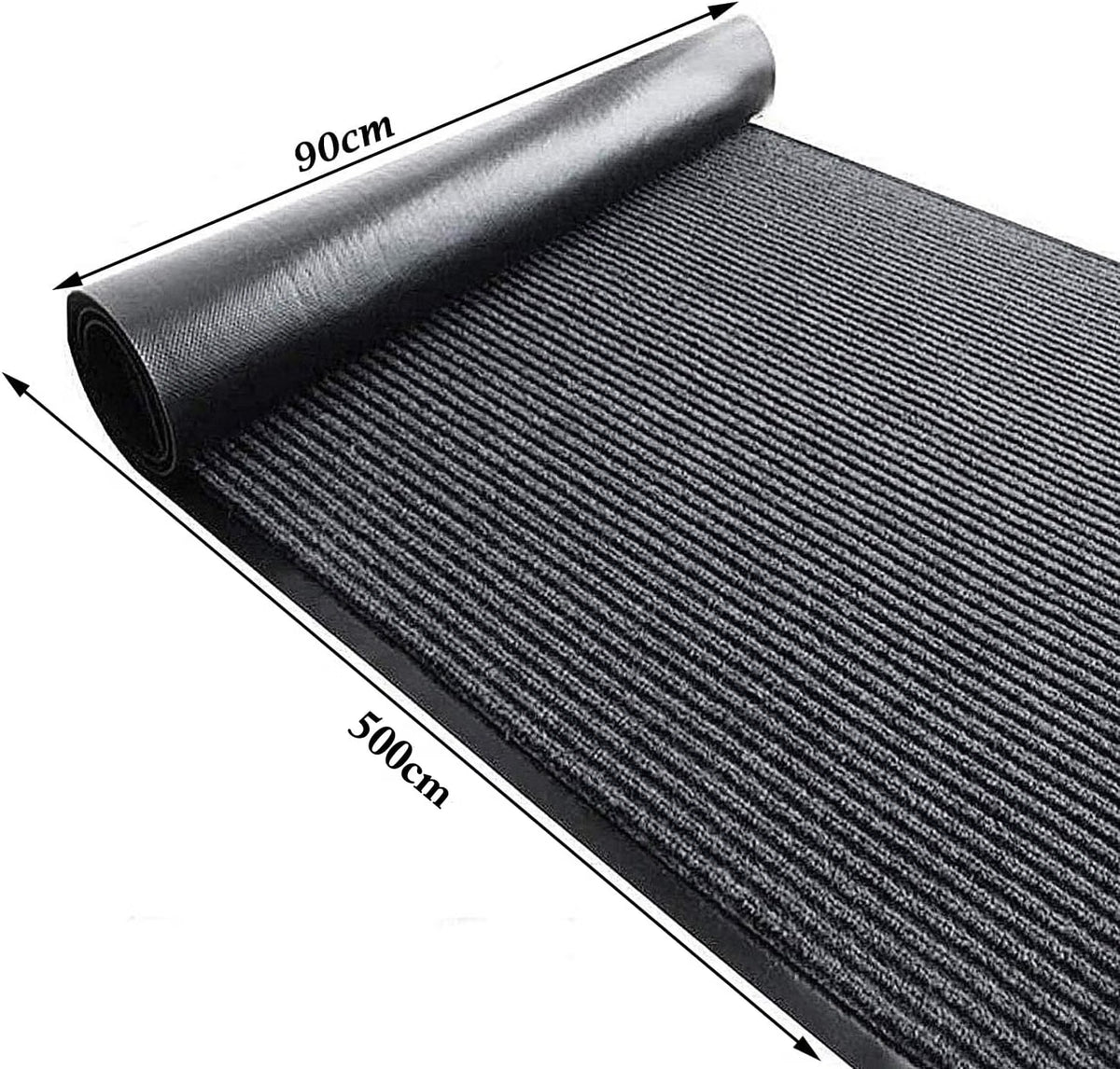 Commercial Entrance Mat 90x500cm Heavy Duty Grey Indoor Floor Runner petour Carpet