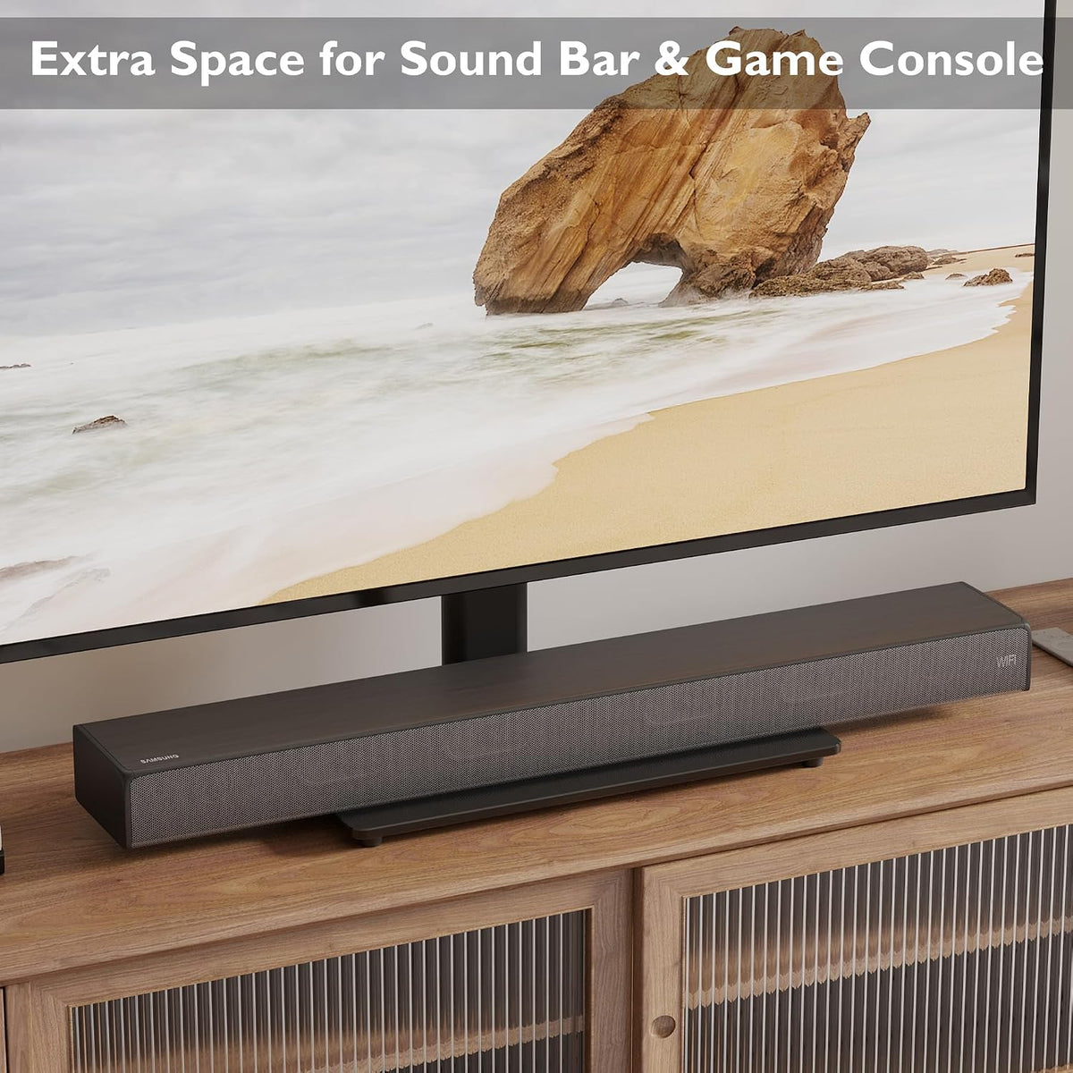Universal TV Stand 24-60 Inch Height Adjustable 45kg Tabletop Base BONTEC TV Mount