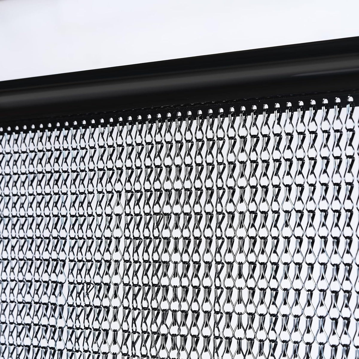 Aluminium Chain Fly Screen 100x210cm Black Door Curtain Insect Pest Control