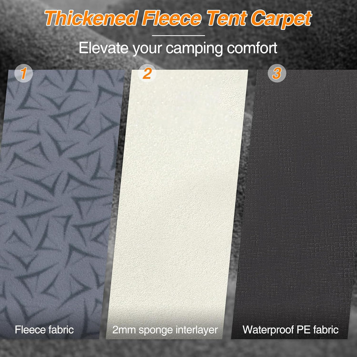 Luxury Tent Carpet Waterproof Non Slip 3mm Foam Camping Groundsheet REDCAMP Mat