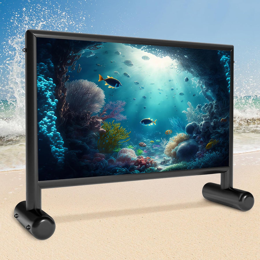 Inflatable Projector Screen 11FT PVC Airtight Outdoor Movie Screen with Air Blower