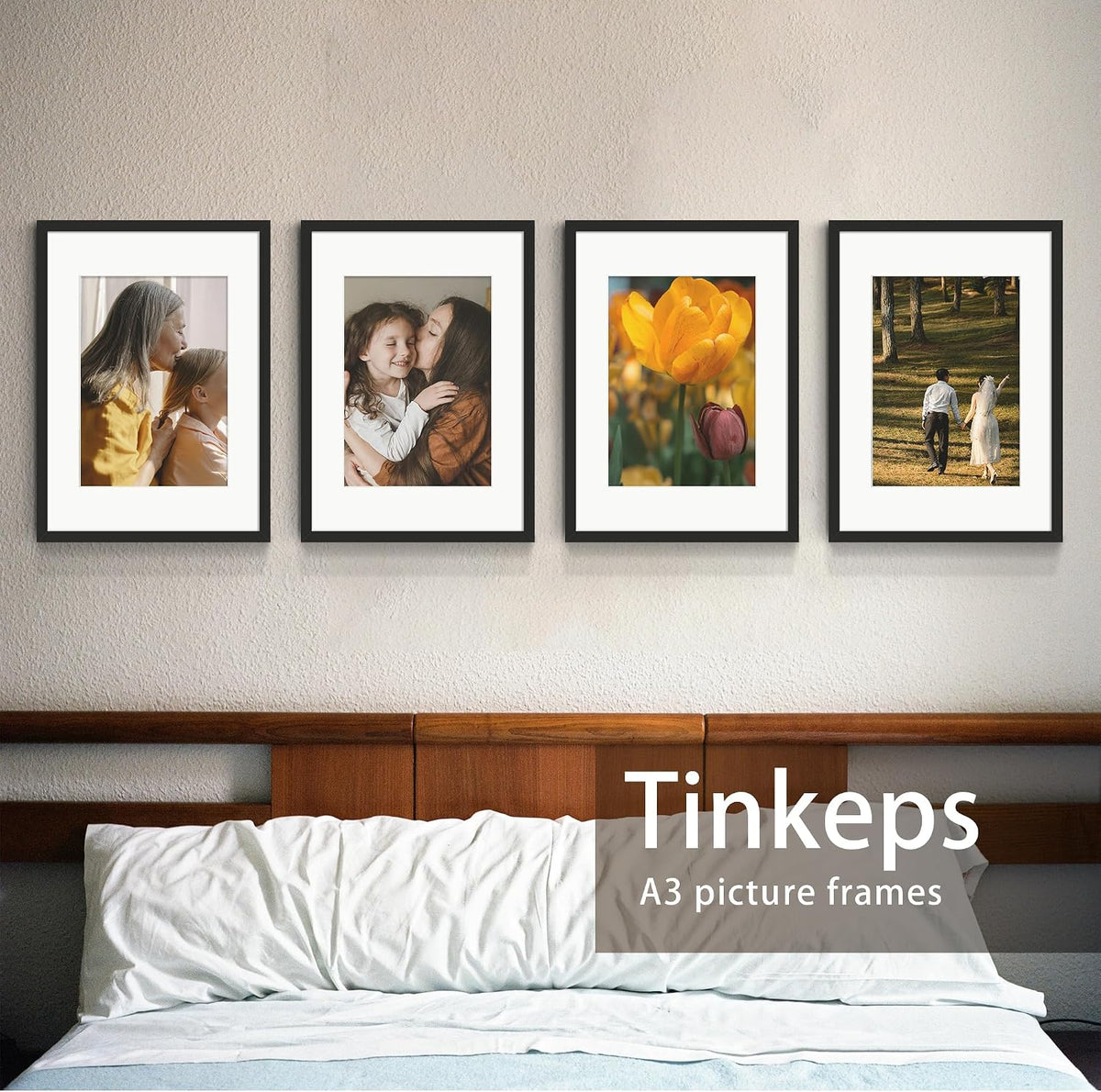 A1 Picture Frames 4 Pack Black Poster Photo Wall Display Frames Home Decor