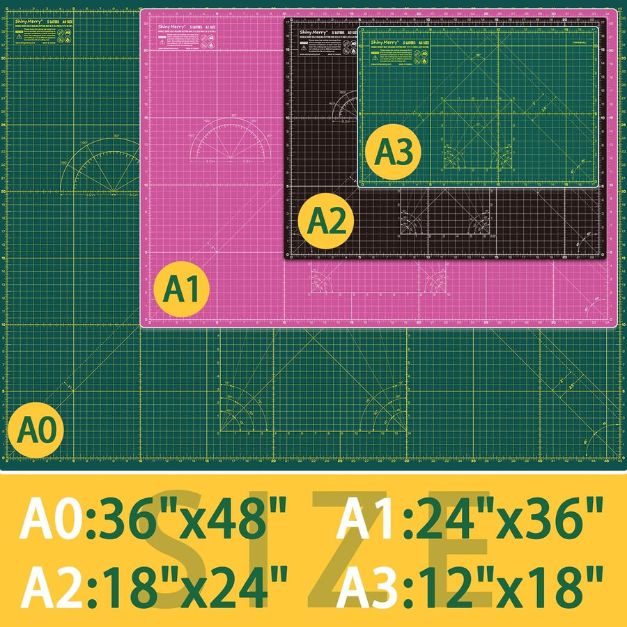 A0 Self-Healing Cutting Mat 36''x48'' 5-Ply Double-Sided Craft Board for Sewing - Massive Discounts