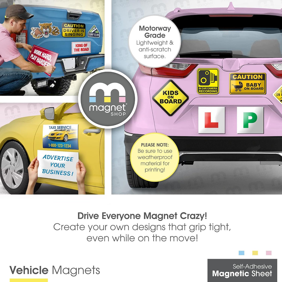 Magnetic Sheets Self-Adhesive A4 0.85mm Flexible Strong 10 Pack TMS