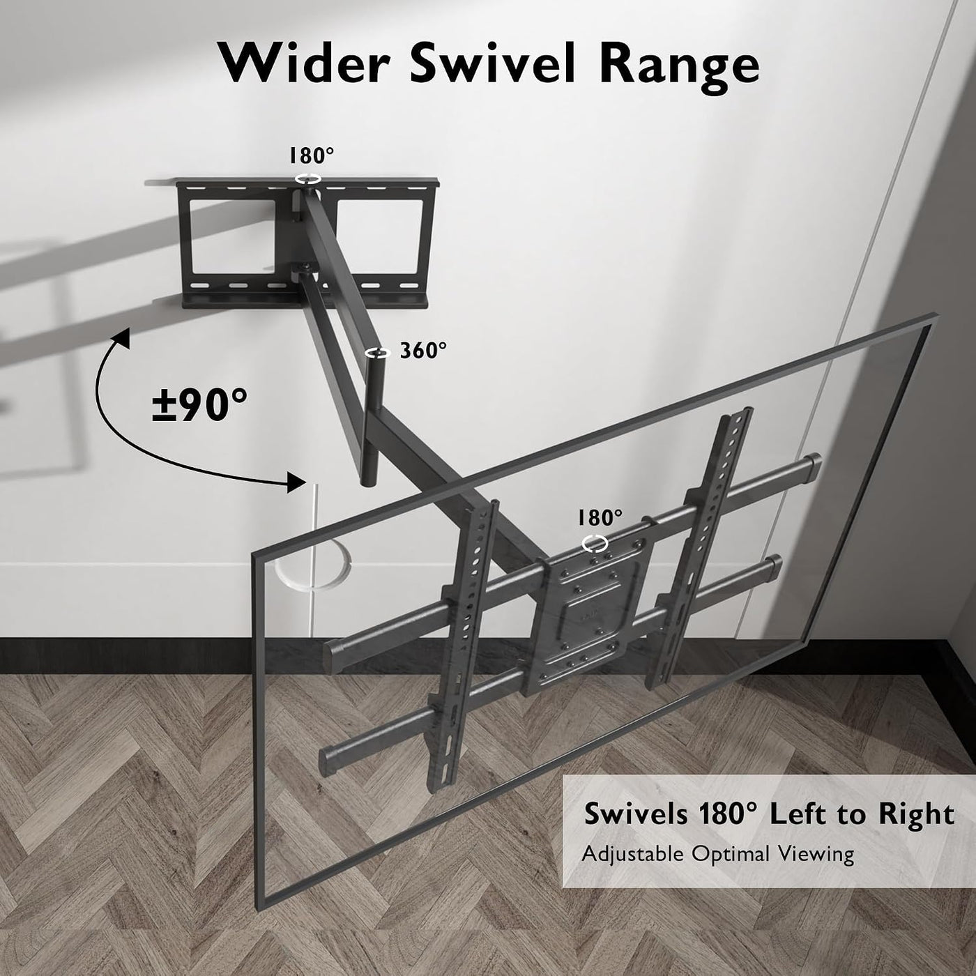 Long Reach TV Wall Bracket 32-75 Inch 1040mm Extension 60kg Full Motion BONTEC