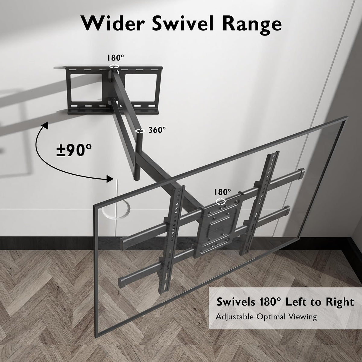 Long Reach TV Wall Bracket 32-75 Inch 1040mm Extension 60kg Full Motion BONTEC