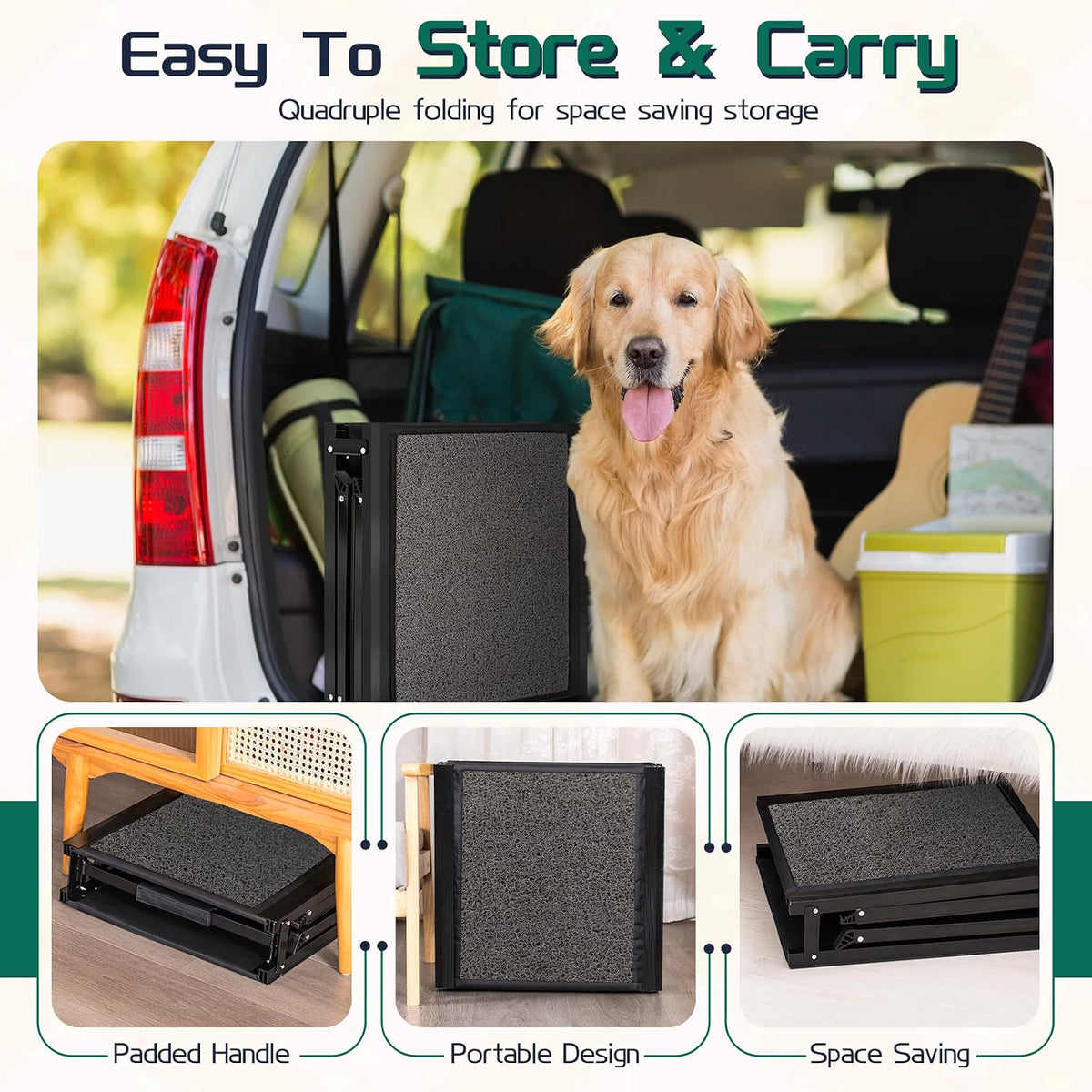 Dog Ramp 180x50cm Foldable Extra Wide Non Slip Car SUV Truck 150kg Large Dogs