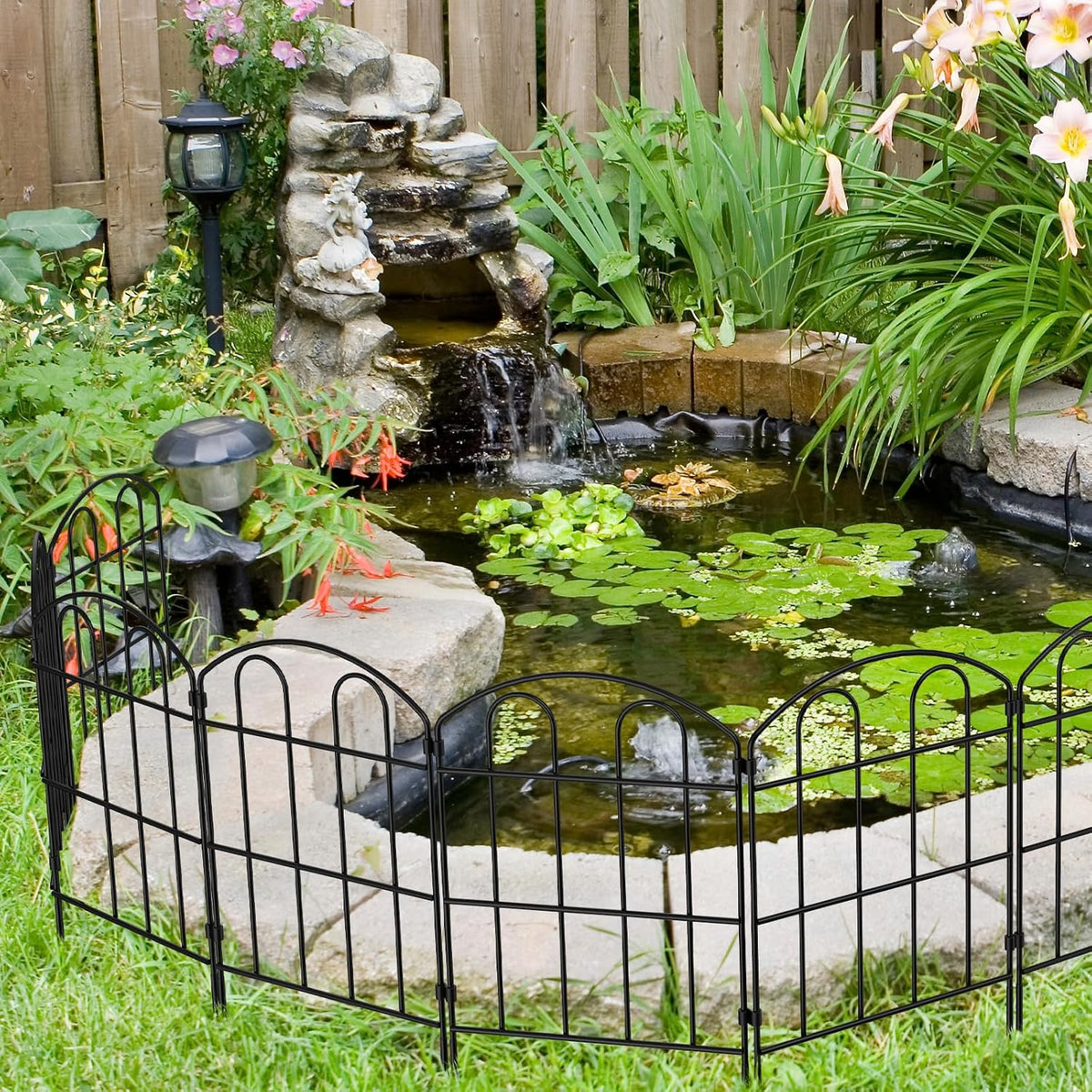 Garden Fence 10 Panels No Dig Picket Fence Outdoor Animal Barrier LIANTRAL