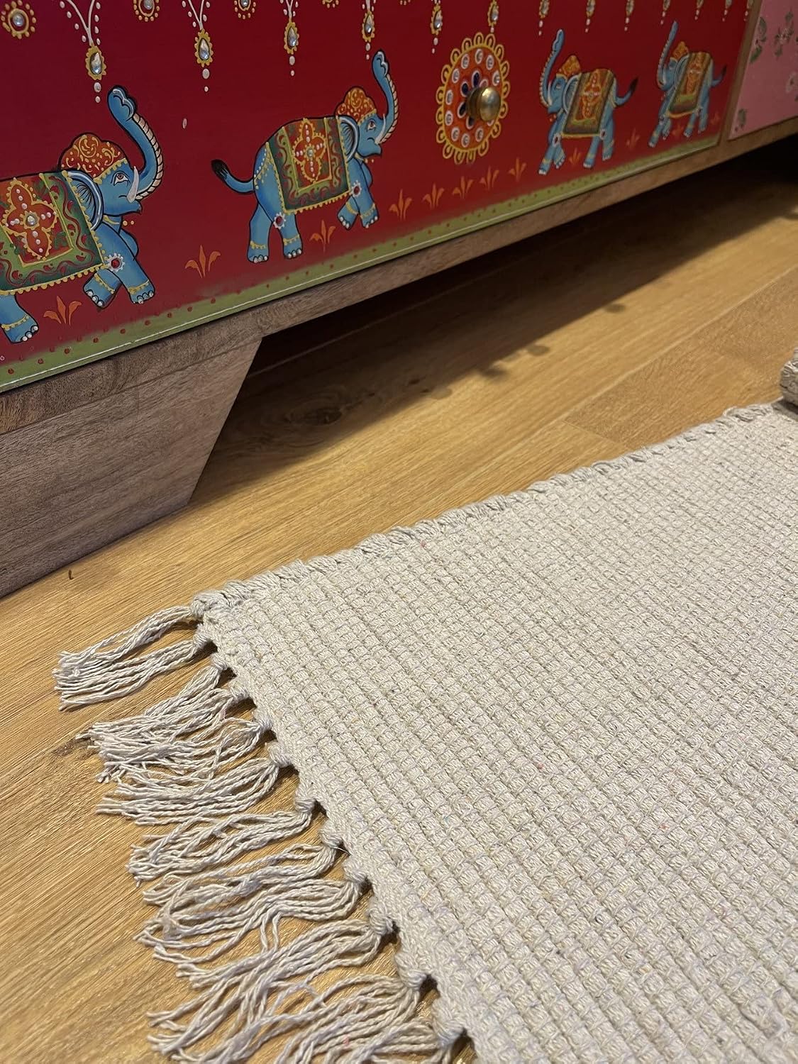Cotton Rug 150x240cm Soft Muted Cream Hand Loomed GoodWeave Natural Hush Carpet