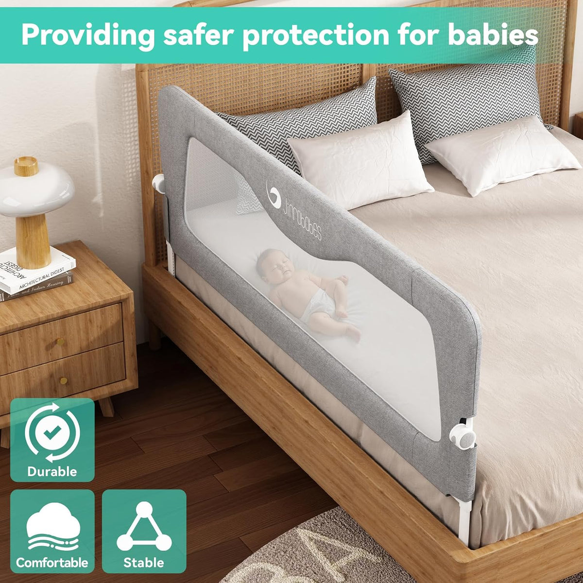 Toddler Bed Rail 120cm Extra Long Foldable Adjustable Height Safety Guard Bedrail