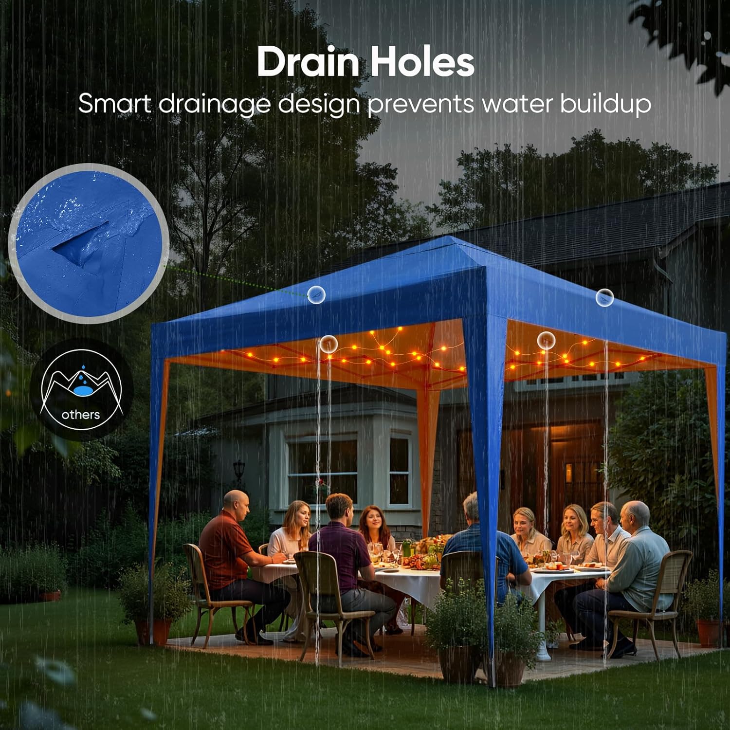 Pop Up Canopy Gazebo 3x3m Waterproof Portable Garden Shelter Beige Quictent Tent