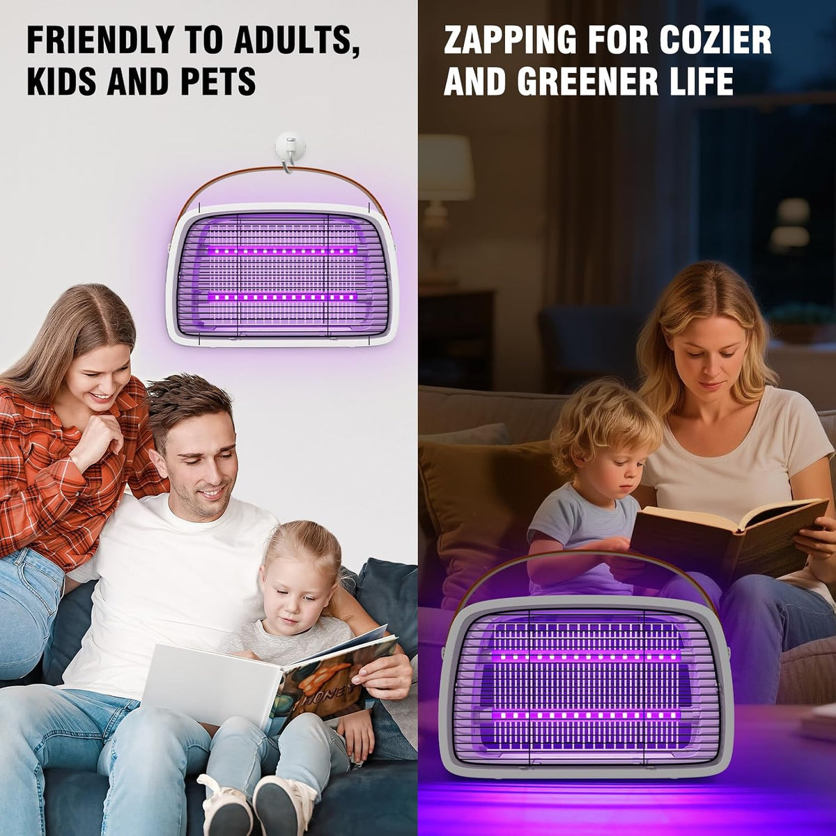 Electric Fly Zapper 3800V Indoor Insect Killer Mosquito Trap LED Fly Catcher