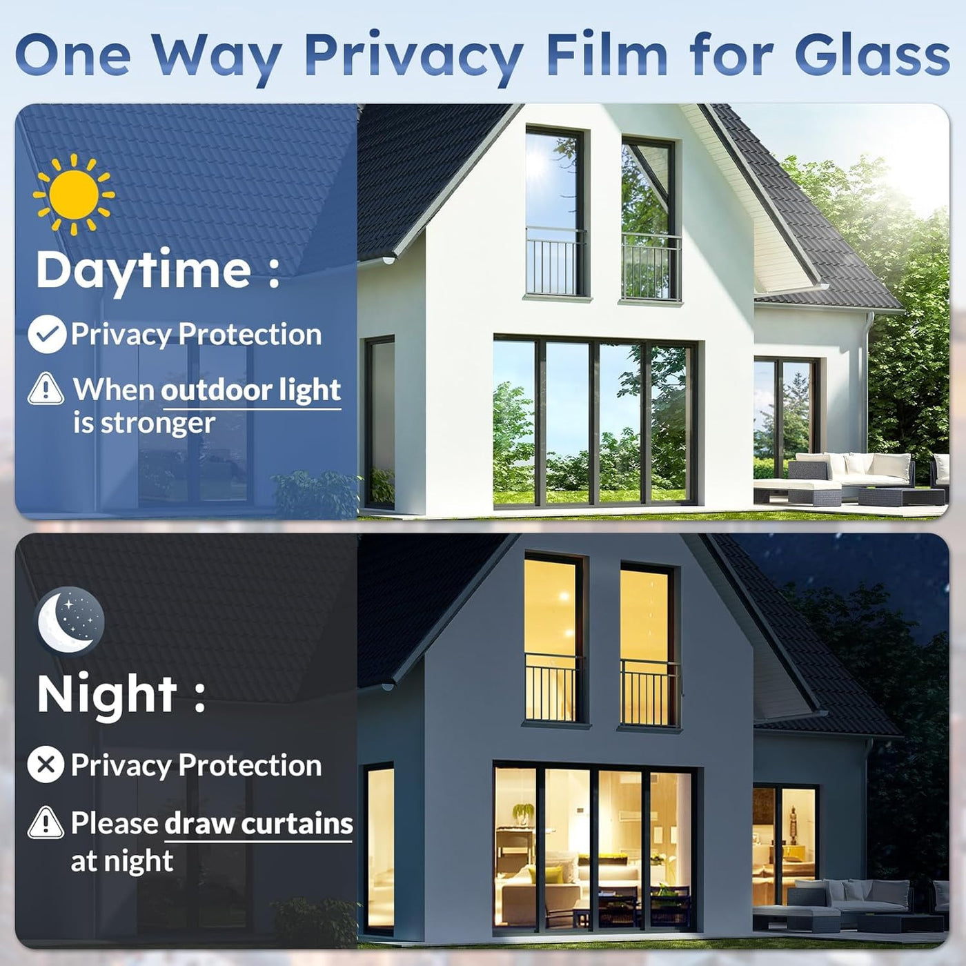 Heat Reflective Window Film Privacy 75x400cm Silver UV Sun Control rabbitgoo