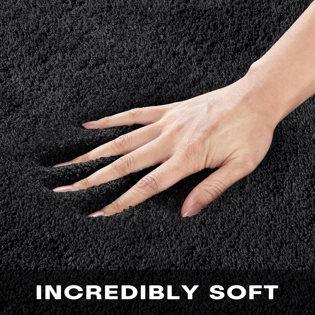 Shaggy Rug 200x300cm Black Soft Fluffy Large Living Room Bedroom Carpet XSIVOD