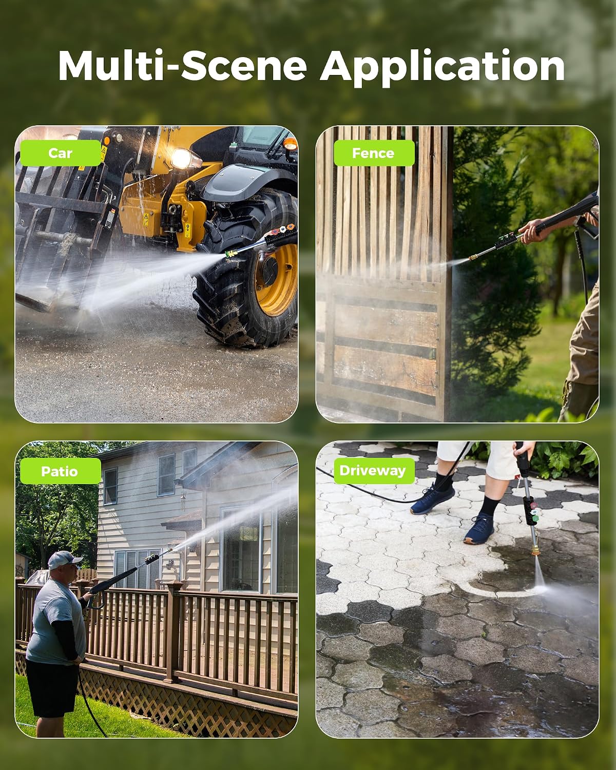 Pressure Washer 160 Bar 450L/H Electric Jet Wash Foam Cannon 4 Nozzles ETOOLAB